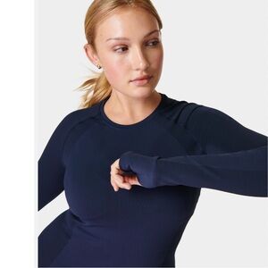 Sweaty Betty Navy Seamless Workout Top